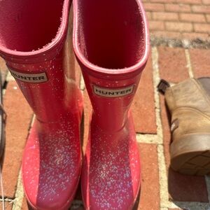Pink hunter rain boots size 11